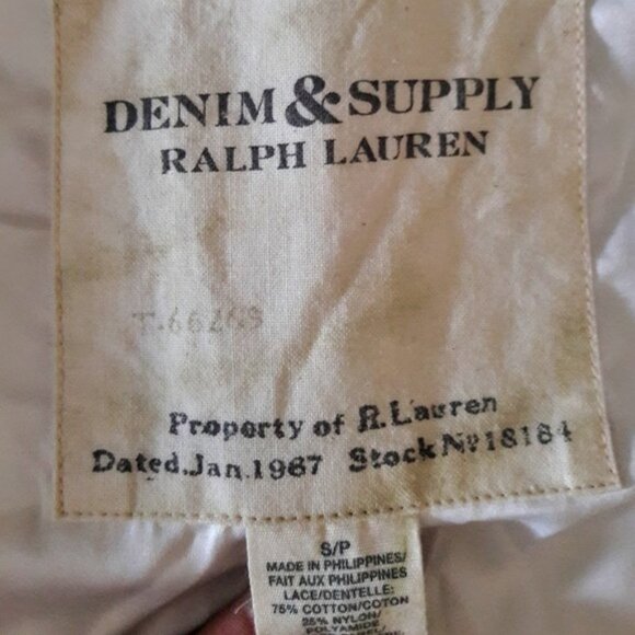 Denim & Supply Ralph Lauren Ivory Lace Vest, Sz Small, EUC - Picture 3 of 6